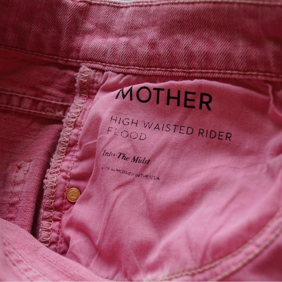 MOTHER Superior High Waisted Rider Flood into the mist Pink Jeans, Size 33 - Picture 10 of 11